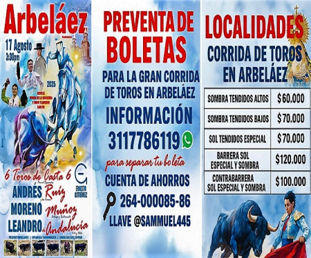 Todo a Punto Para la Corrida de Feria en Arbeláez