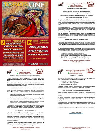 TauroGestión: Se Enciende el Alma con la Feria Internacional de Une 2025